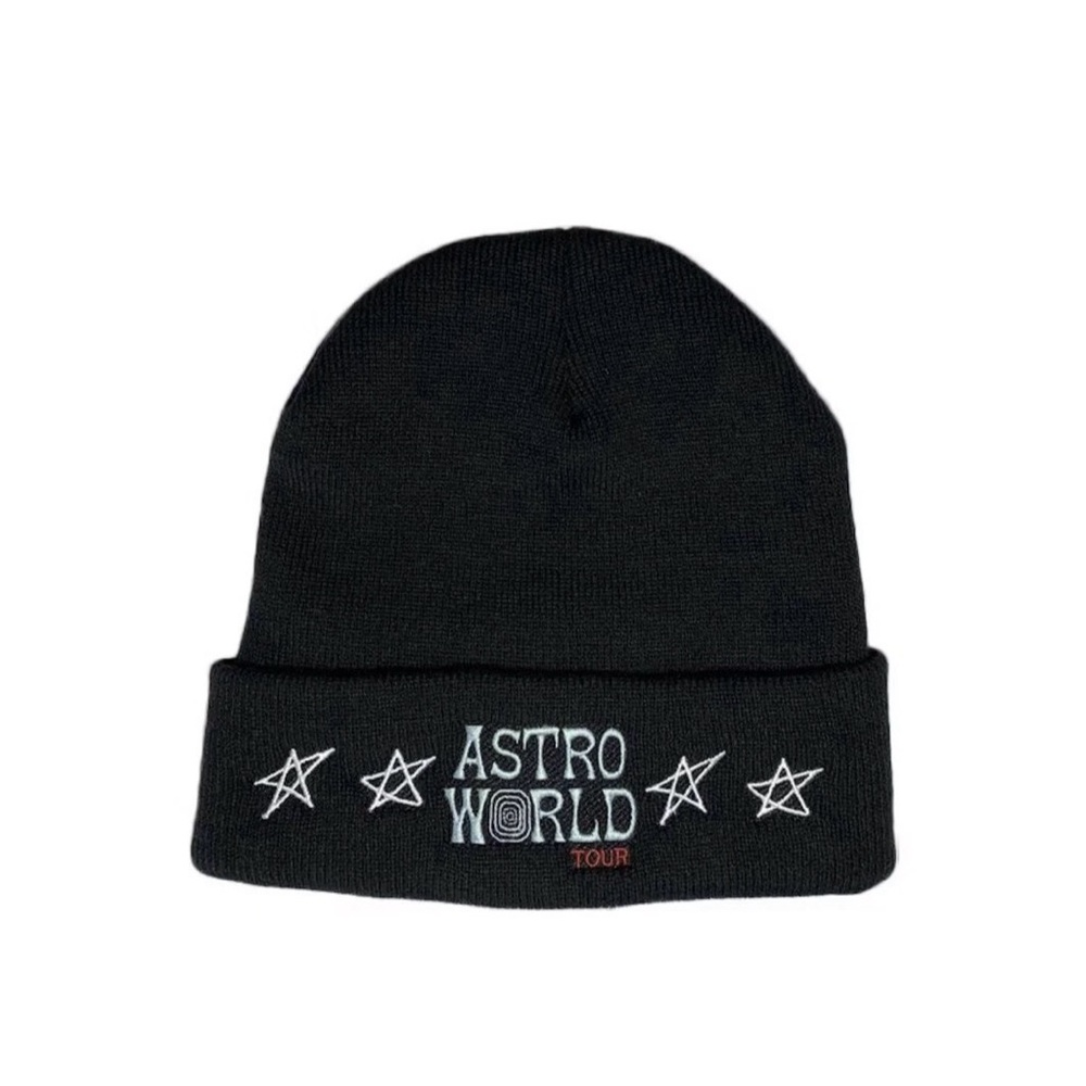 Travis Scott Astroworld Tour Wish You We’re Here Beanie Hat Black Mint Cond